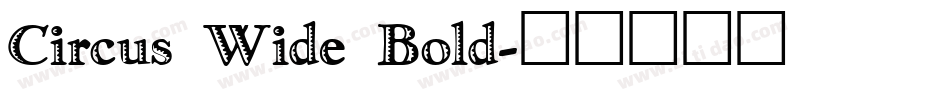 Circus Wide Bold字体转换